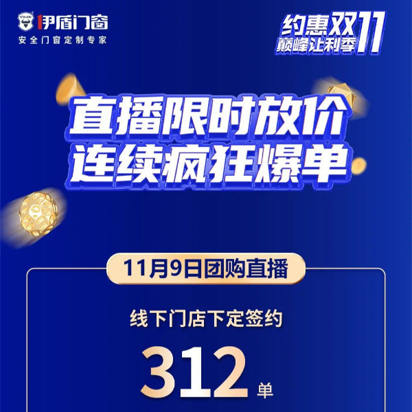 限时放价，豪礼相送，疯狂爆单！超凡国际门窗双十一直播圆满收官！